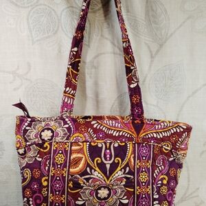 Vera Bradley Purple and Orange Floral Shoulder Bag